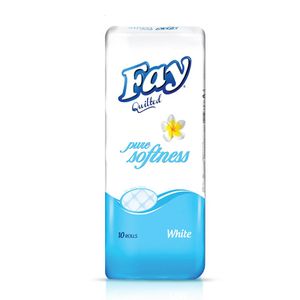 Fay Toilet Paper White (Unwrapped) - 10
