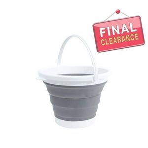 Collapsible Bucket with Handle 3L(0.8 Gallon), Portable Mop Bucket for Cleaning, Silicone Ice Buckets for Outdoor Camping Fishing Car Washing Household Cleaning Supplies, Large Plastic Wash Basin Tub