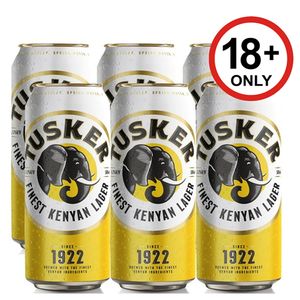 Tusker Lager Can - 500ml - Pack of 6