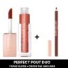 Maybelline Perfect Pout Duo: Topaz Hydrating Lifter Gloss, Cross the Line Lifter Liner