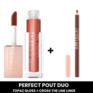 Maybelline Perfect Pout Duo: Topaz Hydrating Lifter Gloss, Cross the Line Lifter Liner