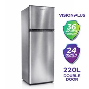 Vision Plus 220L Double Door Fridge (2YRS WRTY)