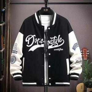 Dou-color Summer Windproof Thin Men's Fashionable Jacket, Baseball Jacket Style - Black