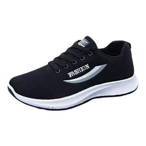 BLWOENS Men's Sneakers Casual Shoes Comfortable Sneakers Classic Lace-up Shoe-Black/White