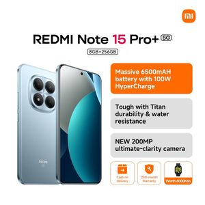 XIAOMI Redmi Note 15 Pro+ 5G, 6.83", 8GB RAM + 256GB, 6500mAh, Blue (25 Months Warranty) + Free Watch 5