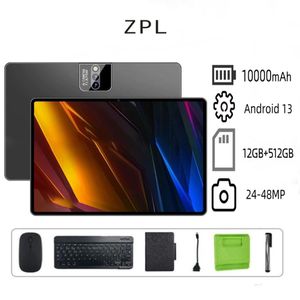 General ZPL-Adults Tablet 10.1", 12GB + 512GB, 10000mAh, Android 14, SIM, 24MP-48MP, 22W Flash Charge, MTK 6771, 120Hz A-GPS With Mouse, Keyboard, and Leather Case (Black)
