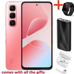 Infinix Hot 60i 4G 6.7-inch, 12 GB (6+6) RAM + 128GB ROM' Battery: 5160mAh COMES WITH FREE GIFTS (AIRPODS + LED WATCH + POWERBANK) FOR YOU (Neon Red)