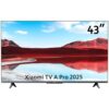 XIAOMI TV A PRO 2025 43", 43-inch 4K Ultra HD QLED Smart LED Google TV, Black.